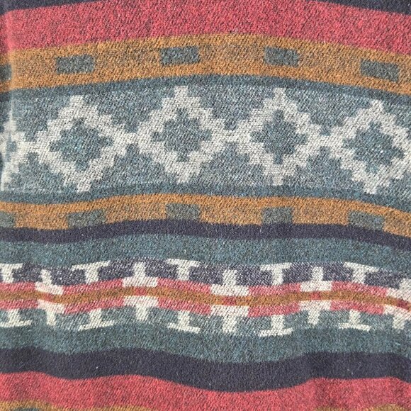 Braetan Size Large Southwestern/Aztec Print Wool Blend Blazer 1 Button Closure - Picture 8 of 13